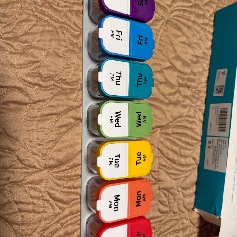 Colorful Weekly Pill Organizer - Picture 2 of 3